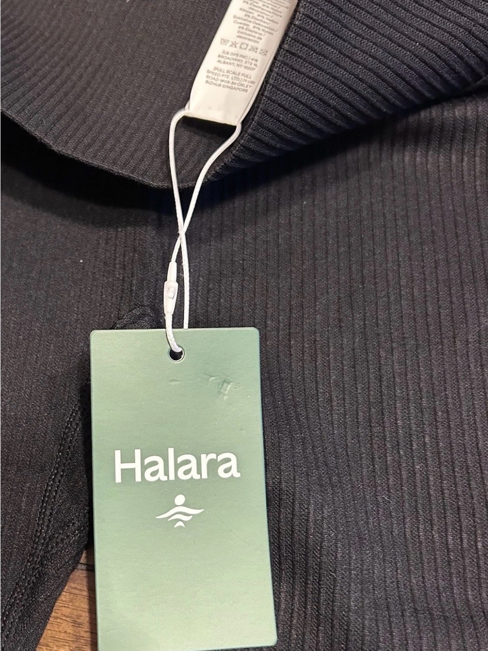 Halara Leggings Size XS Ribbed High Rise Black NEW With Tags - Picture 5 of 9